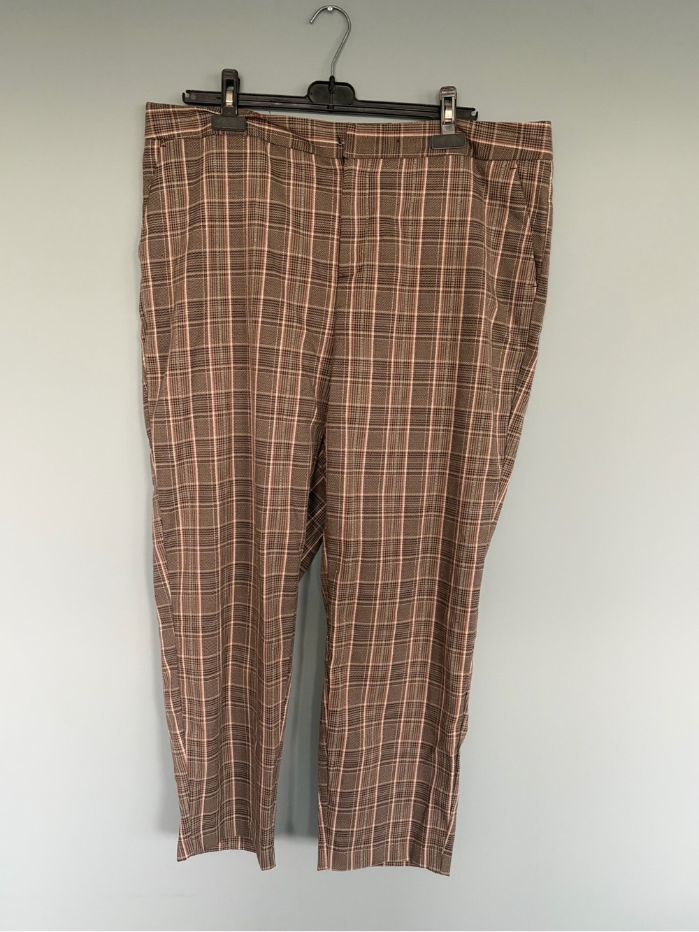 Joe Fresh Brown Plaid Straight-Leg Pants
